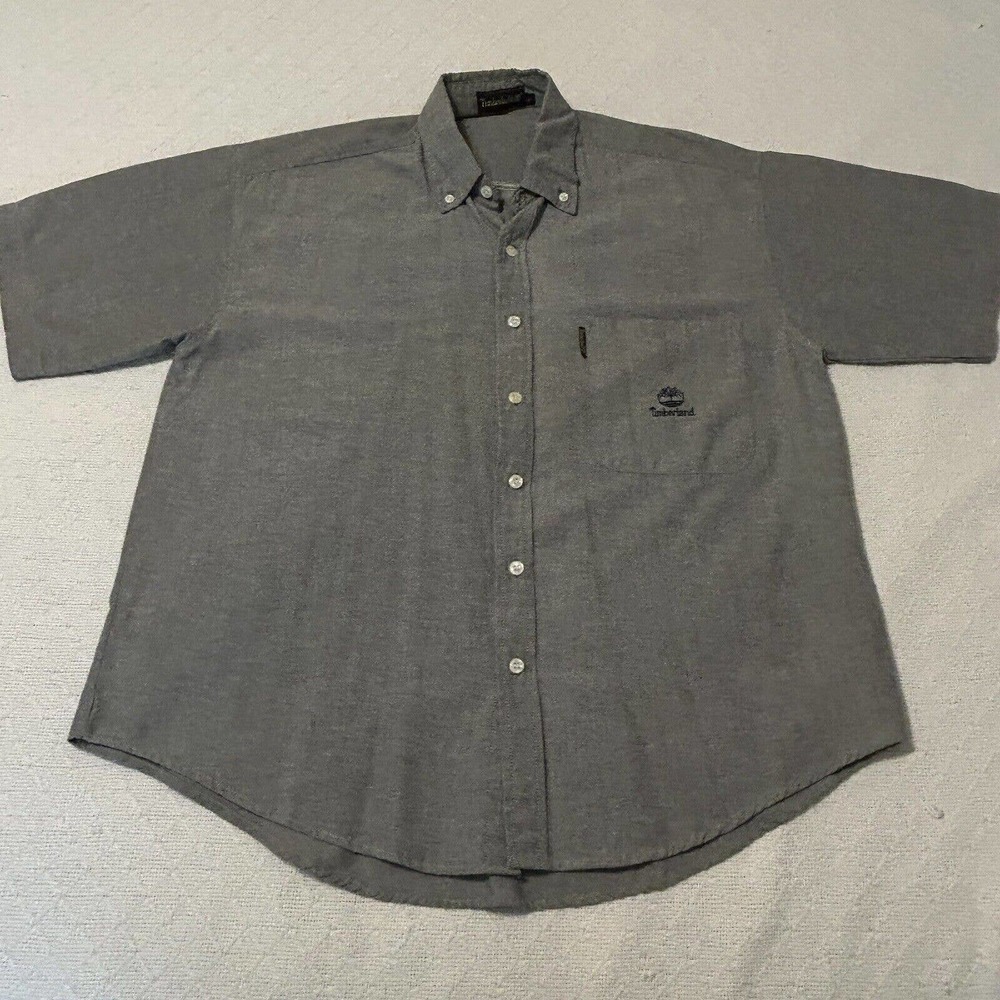Timberland Men's Shirt Size Large Button Down Collared Short Sleeve